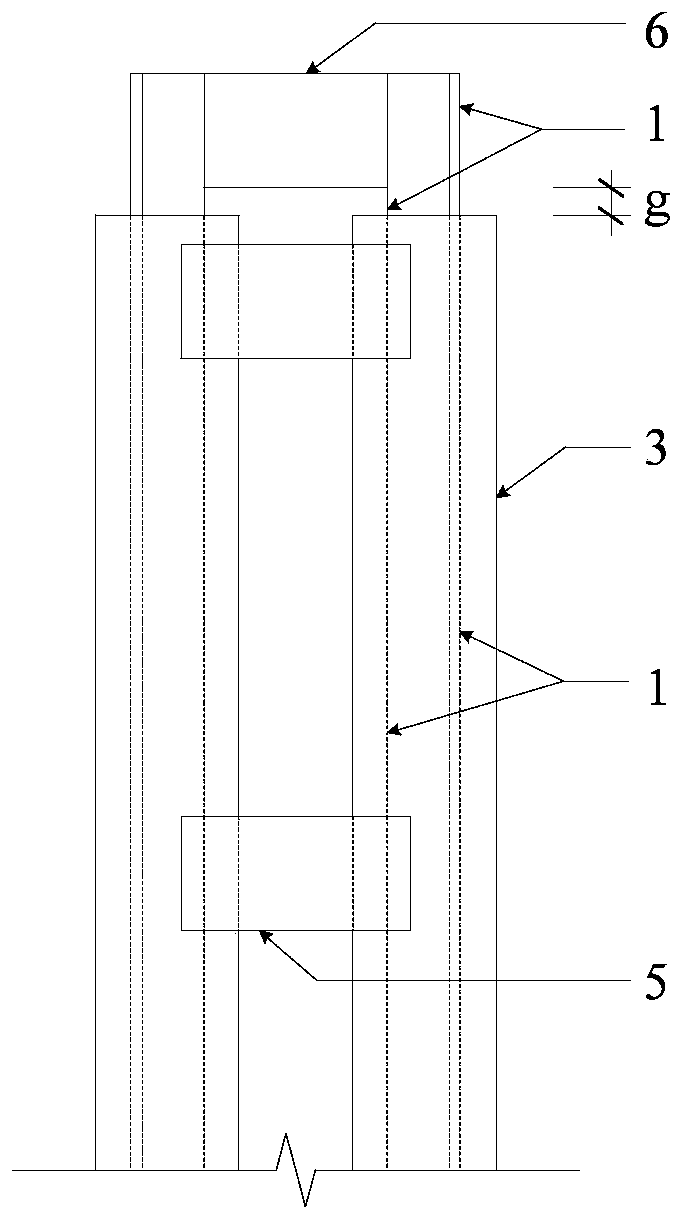 Latticed anti-buckling supporting member provided with double T-shaped cores
