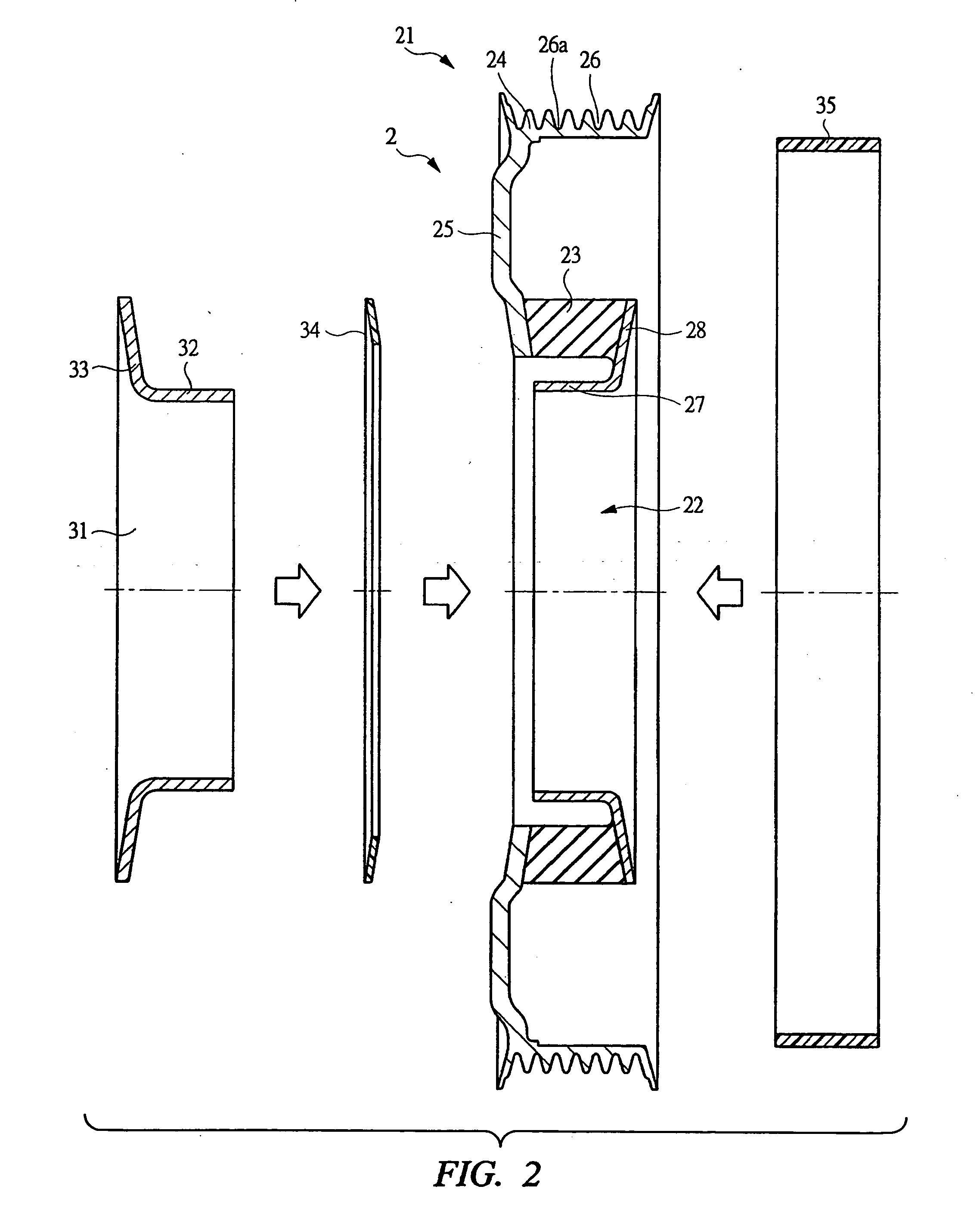 Isolation damper pulley and method of producing the same
