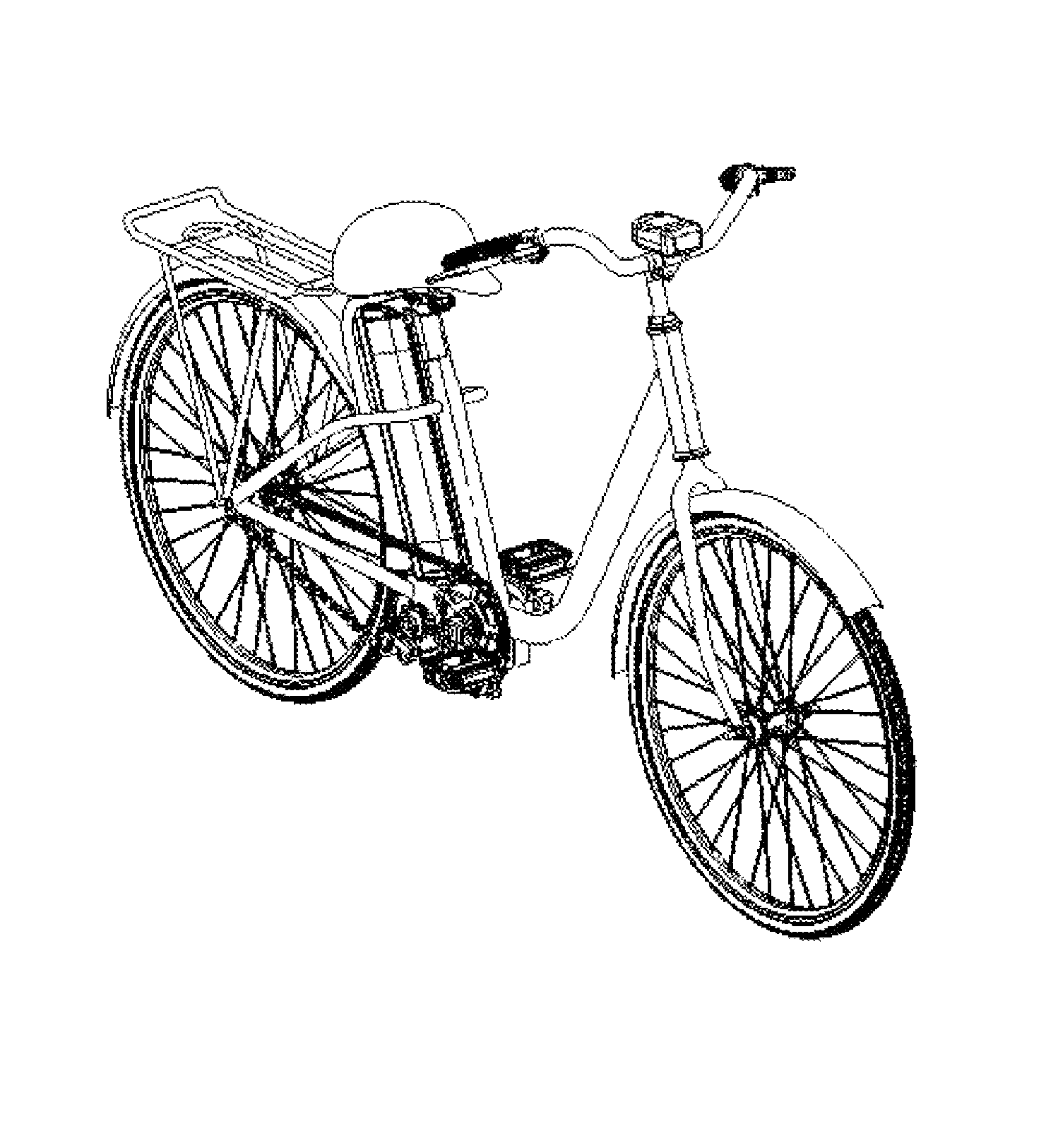 Middle electric motor drive unit for electric bicycle