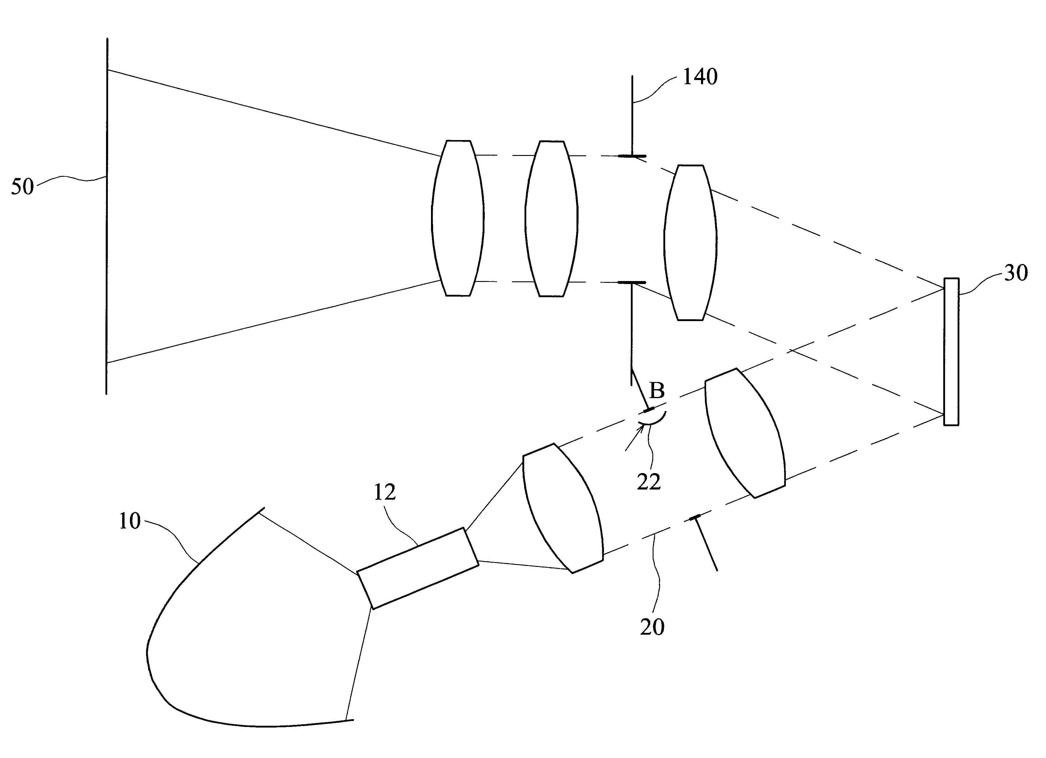 Optical device for eliminating stray light
