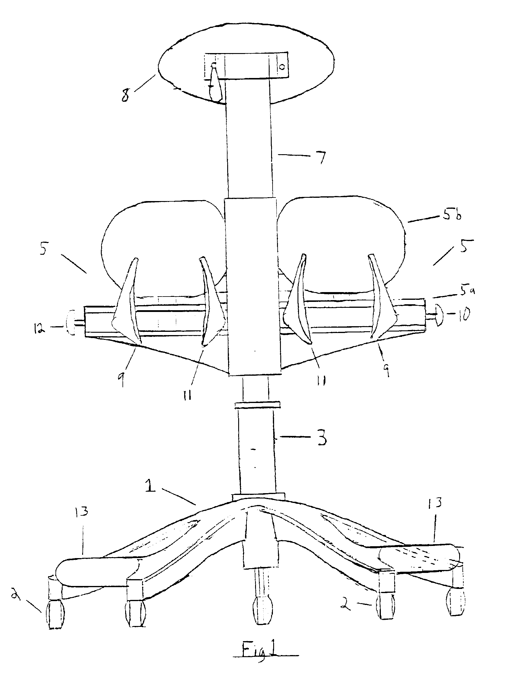 Rehabilitation training and exercise chair