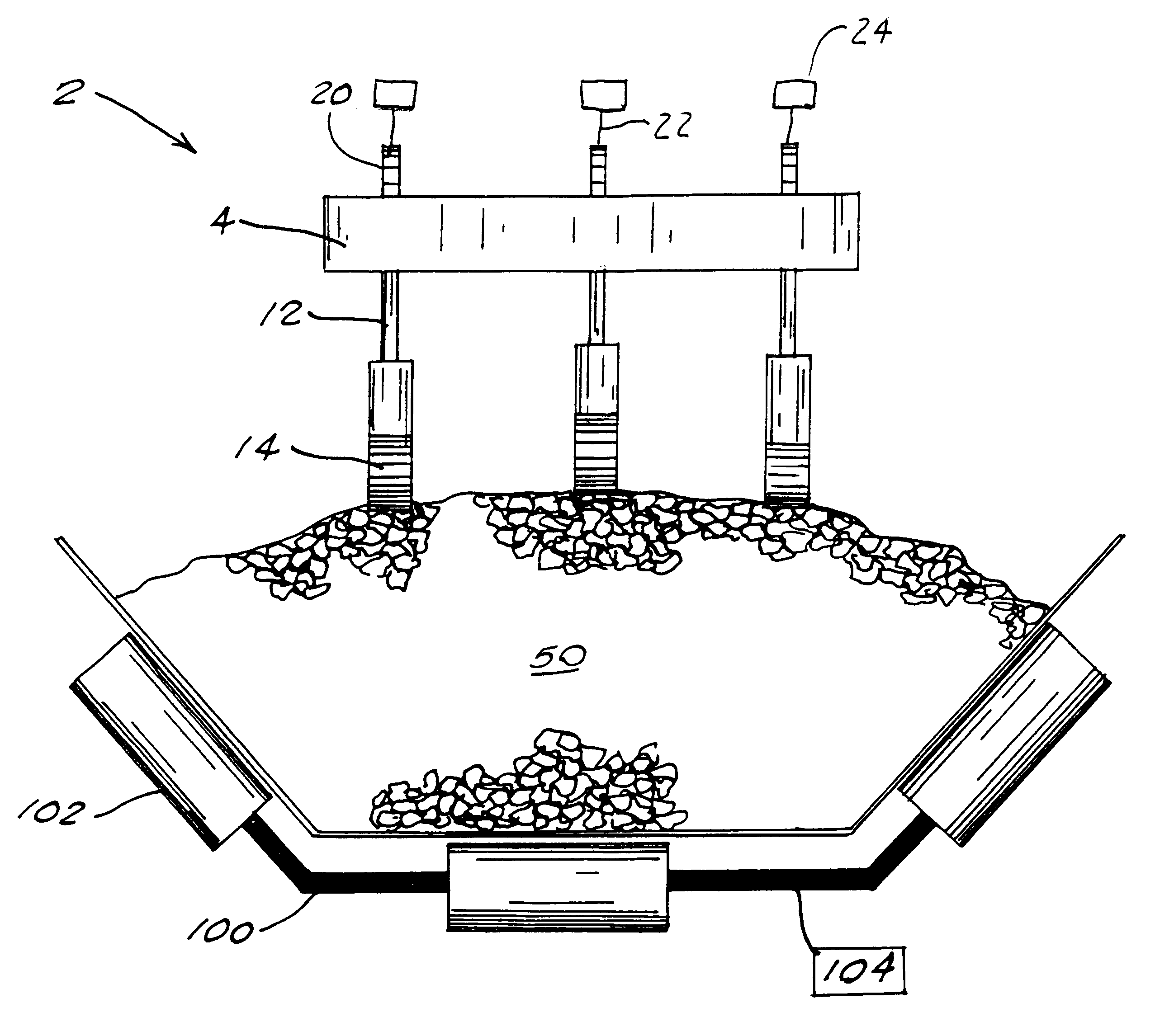 Height measurement apparatus for determining the volume/density of wood chips on a conveyor