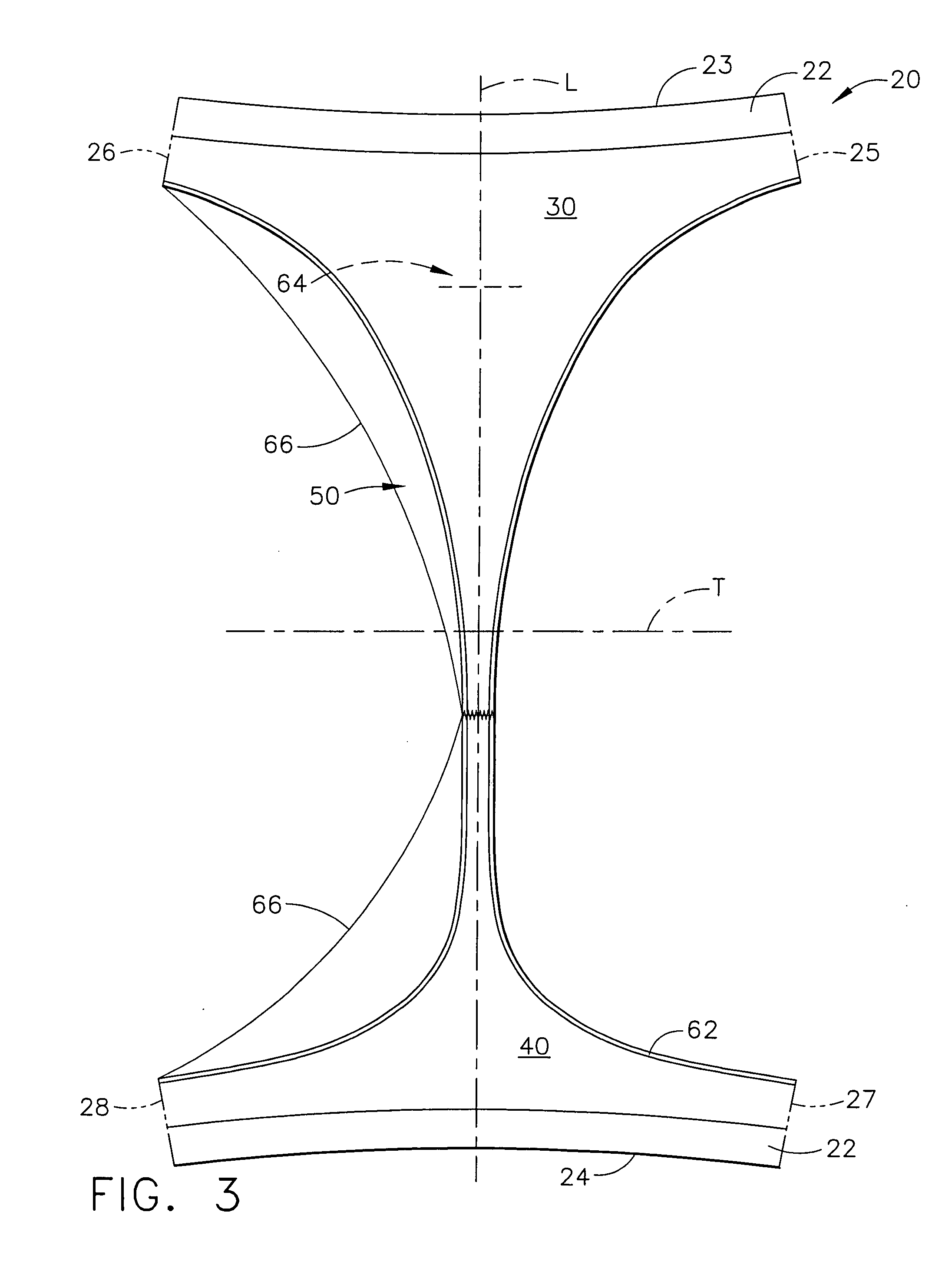 System comprising thong-shaped holder and absorbent article