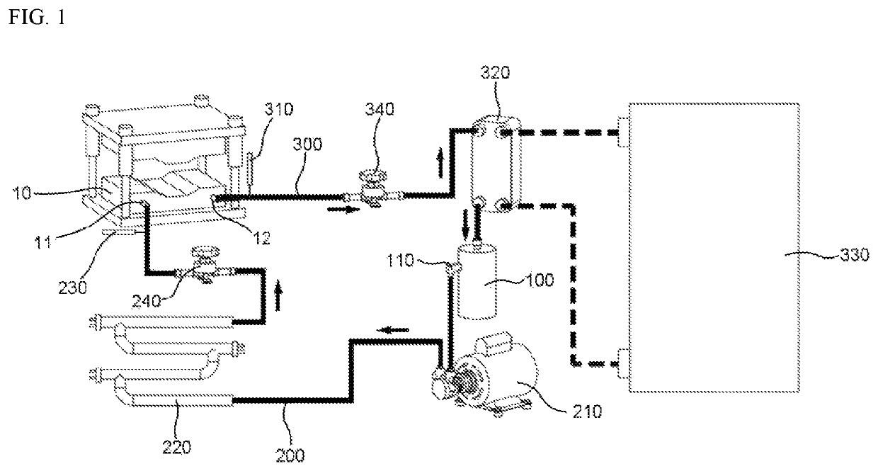 Cooling apparatus for a hot stamping die