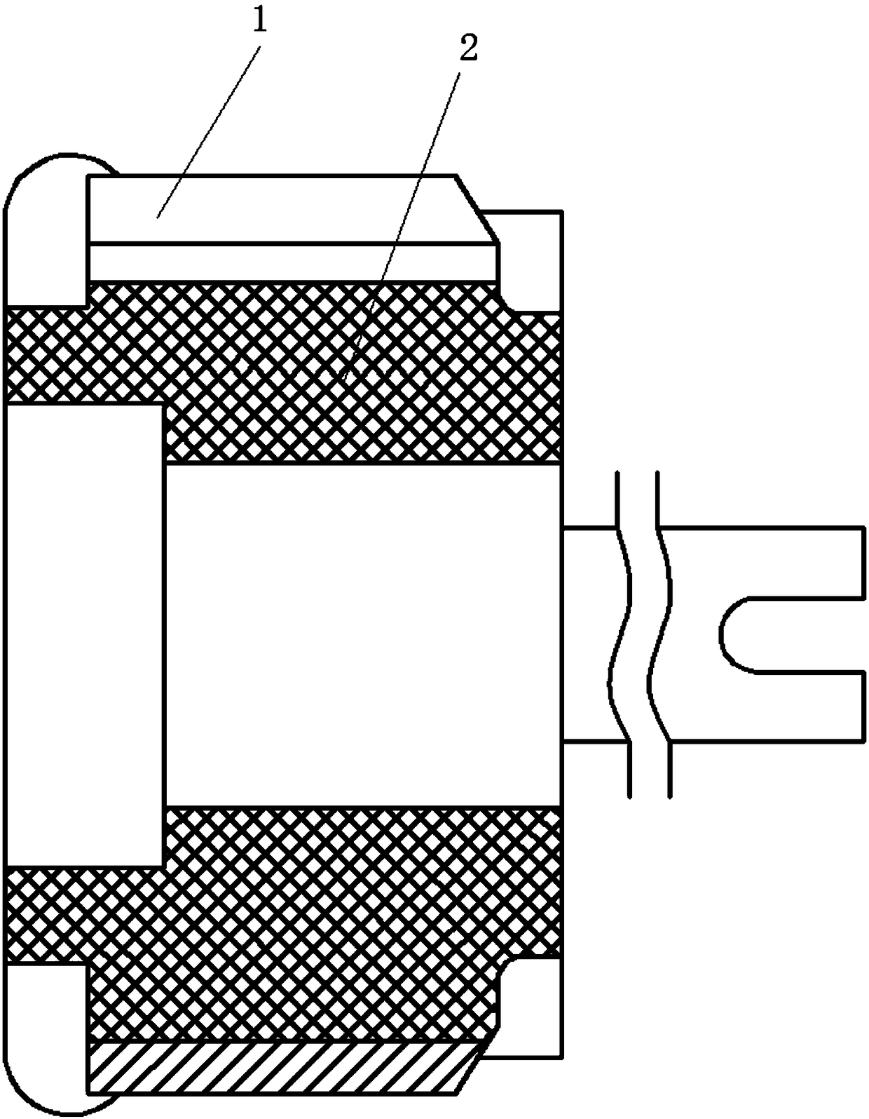 Gelatinizing method for improving mold pressing binding force of metal part and plastic matrix