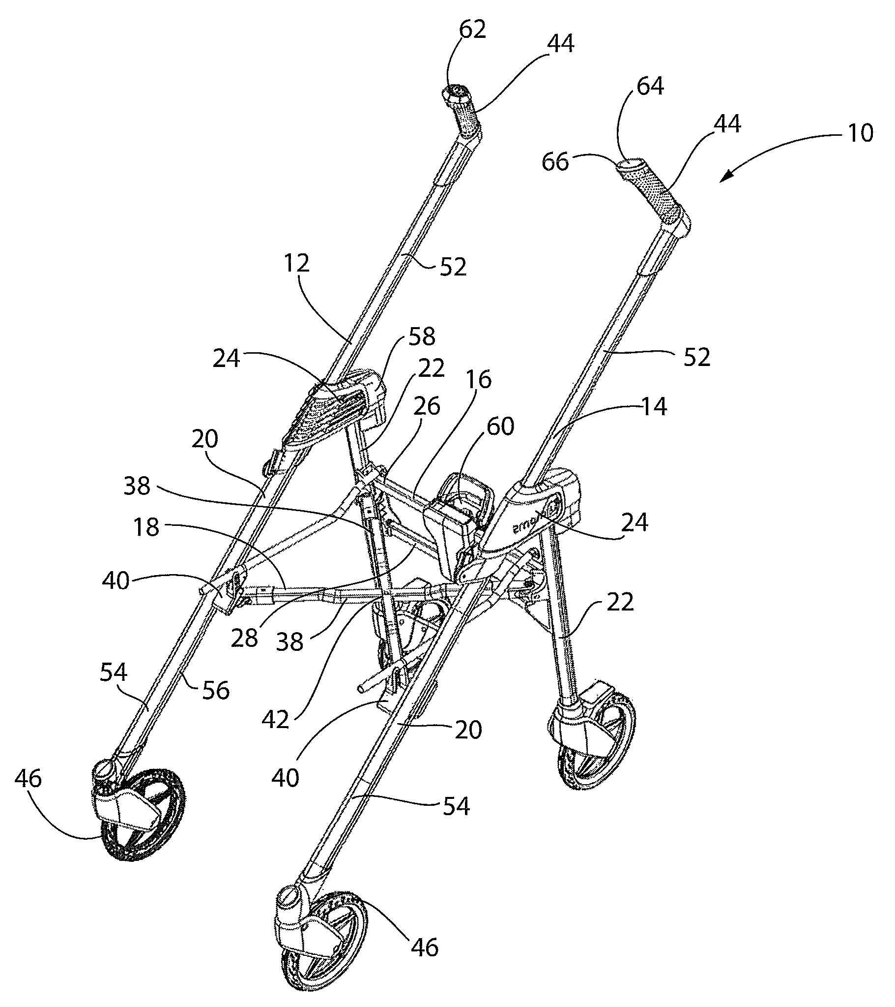 Lightweight collapsible stroller