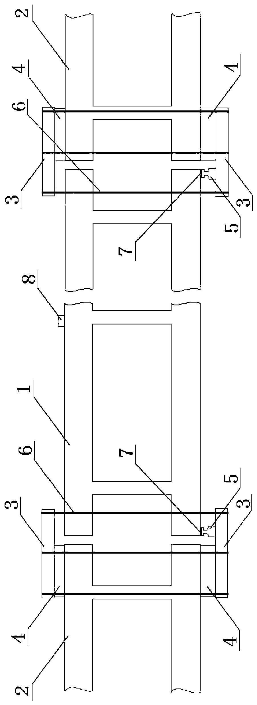 Ladder type track bed lateral resistance test system and test method