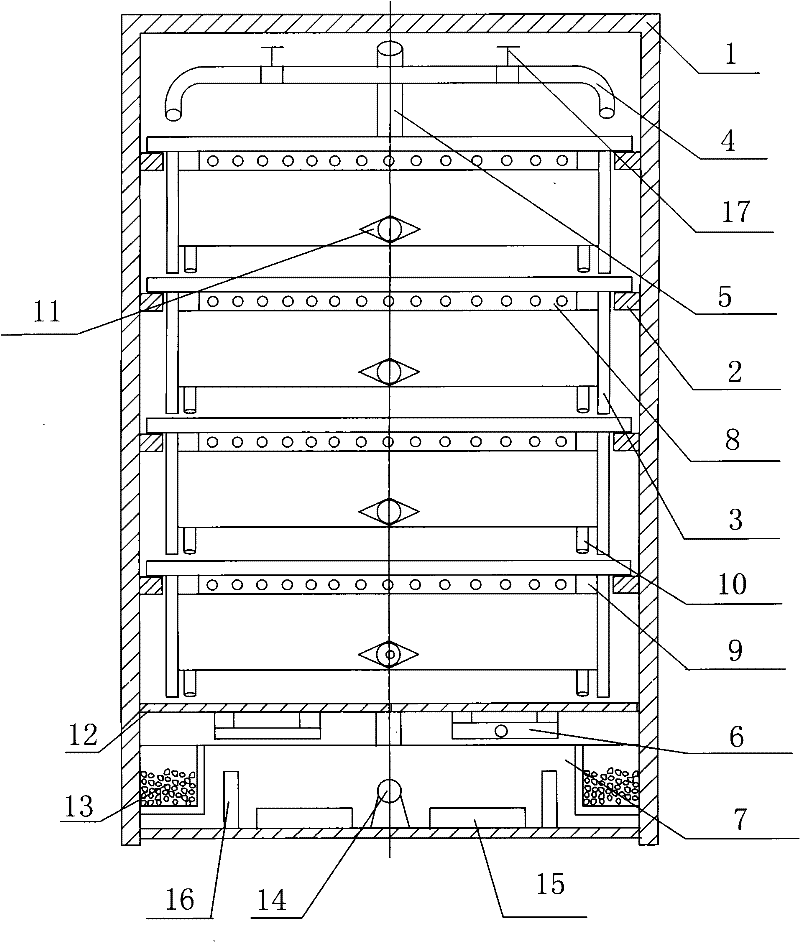 Breeding and hatching device for salmon and trout