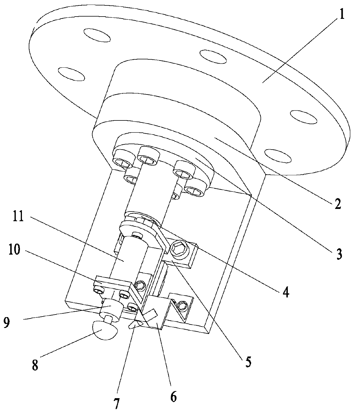 A mechanical hammer leveling device