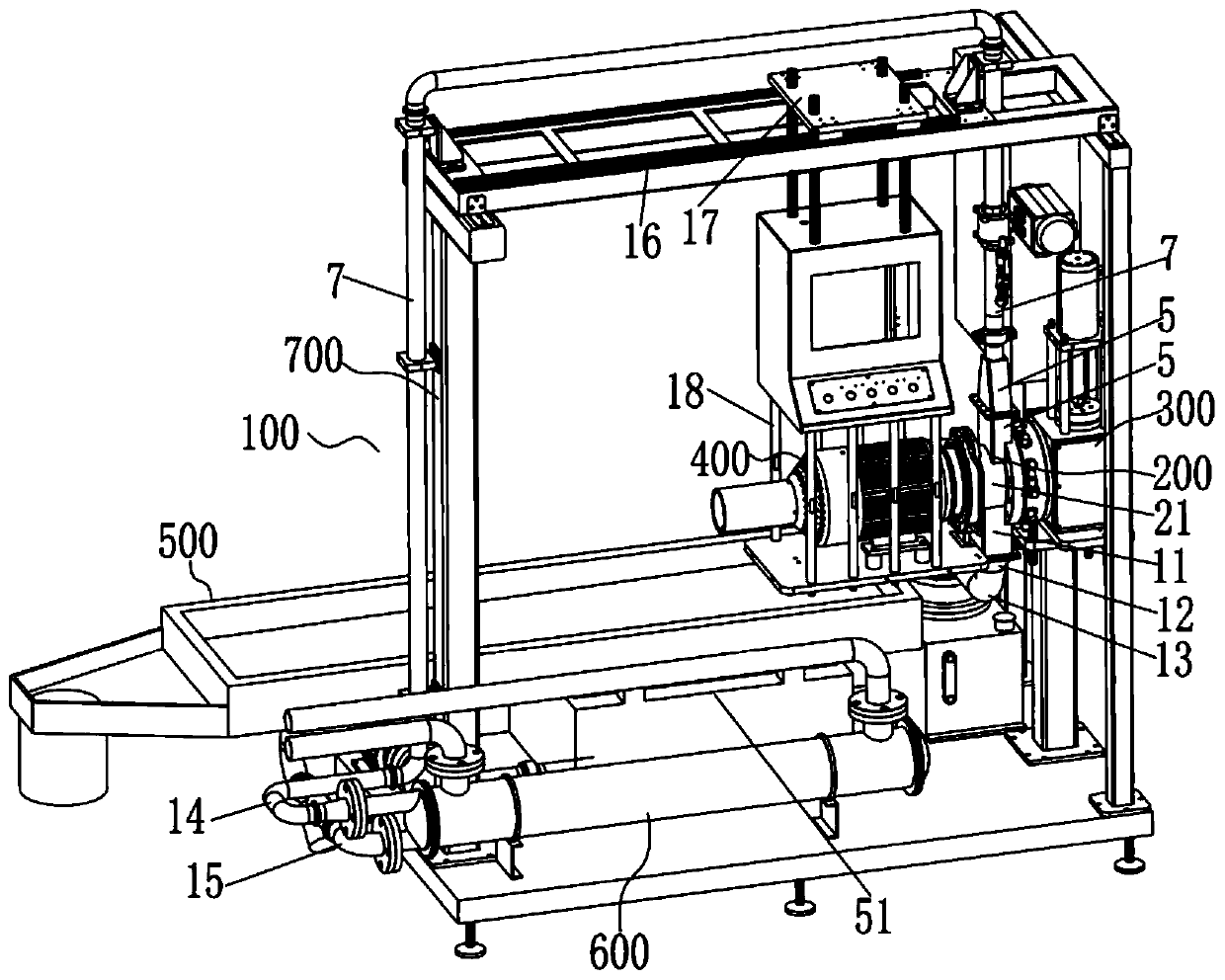 Underwater granulator for granulating glass fibers or carbon fibers