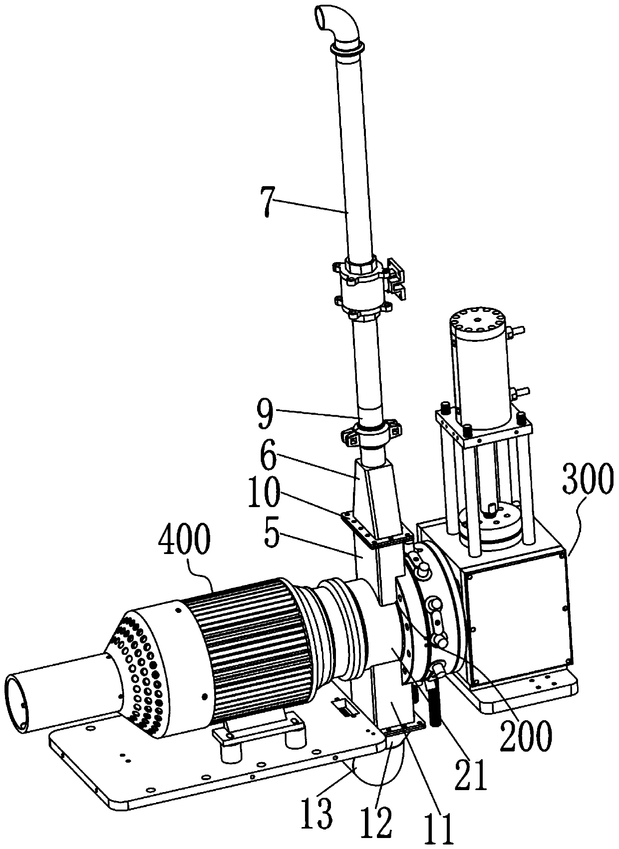 Underwater granulator for granulating glass fibers or carbon fibers