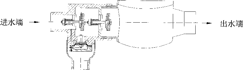 Water meter preventing back-flow of sewage