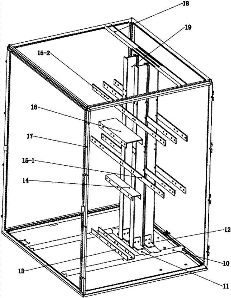 Change-over cabinet internal structure with copper-bar lap-joint control switch