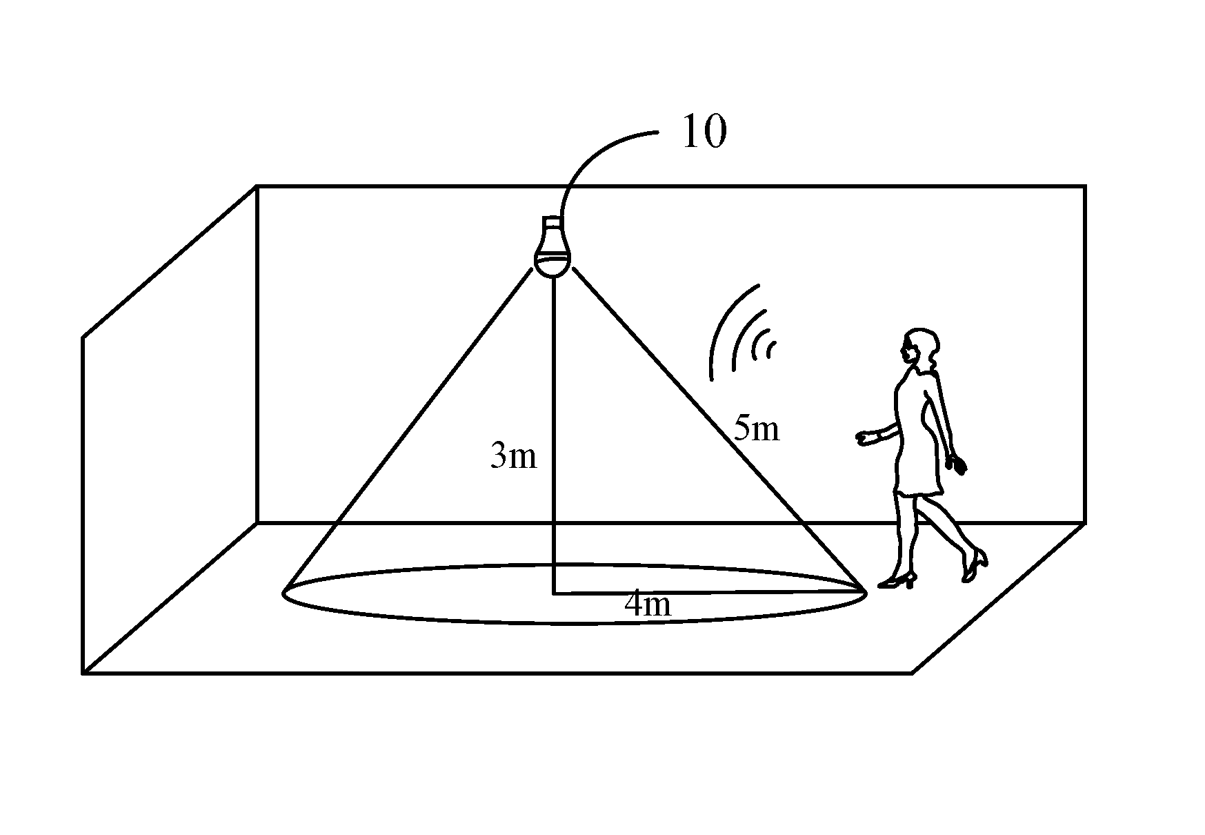 Lighting device with microwave detection function