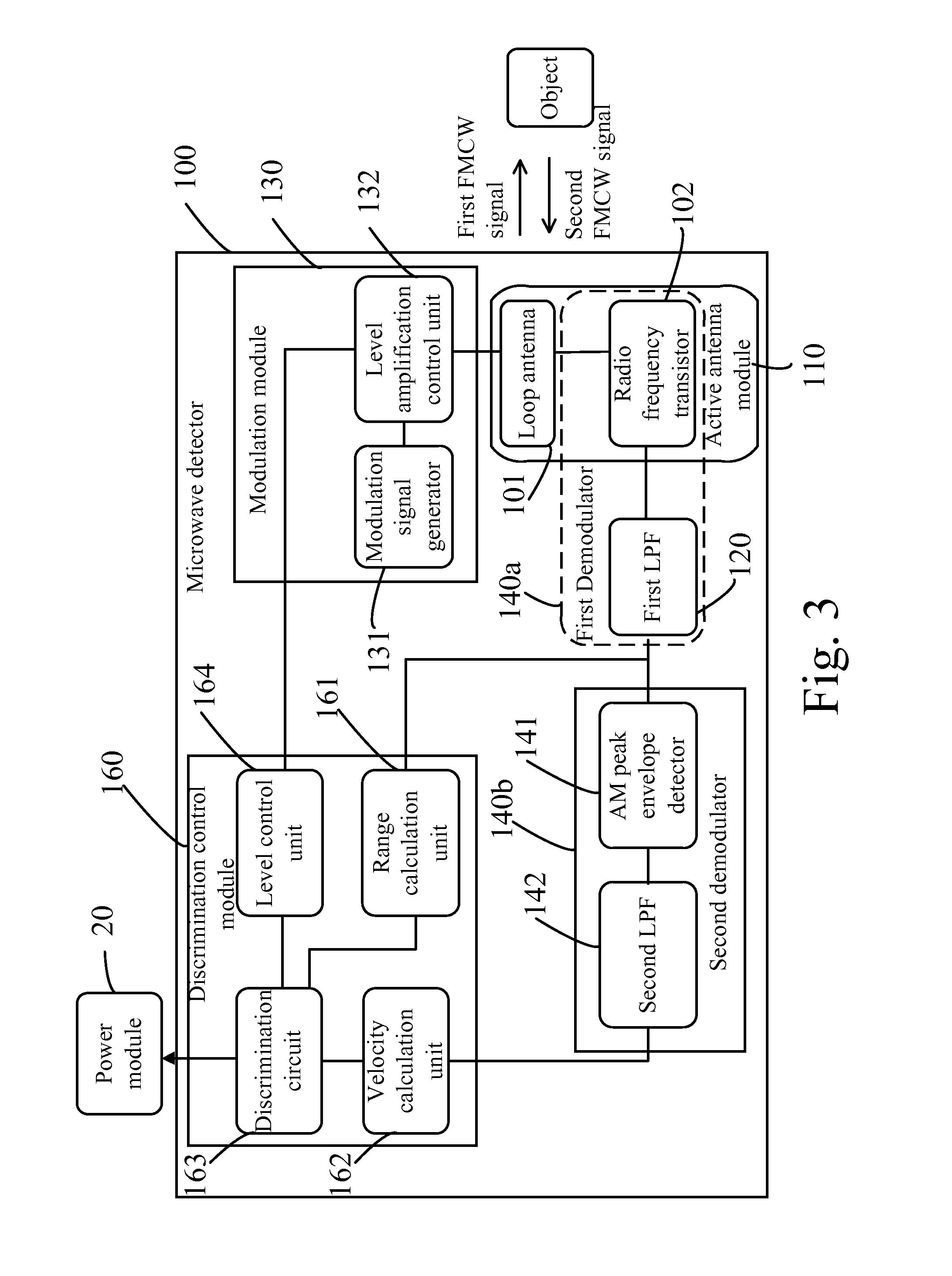 Lighting device with microwave detection function