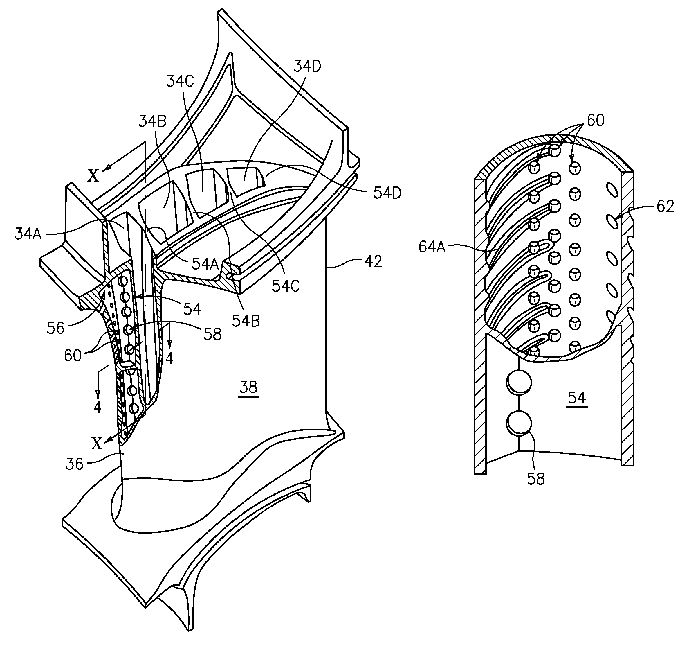 Cooling circuit flow path for a turbine section airfoil
