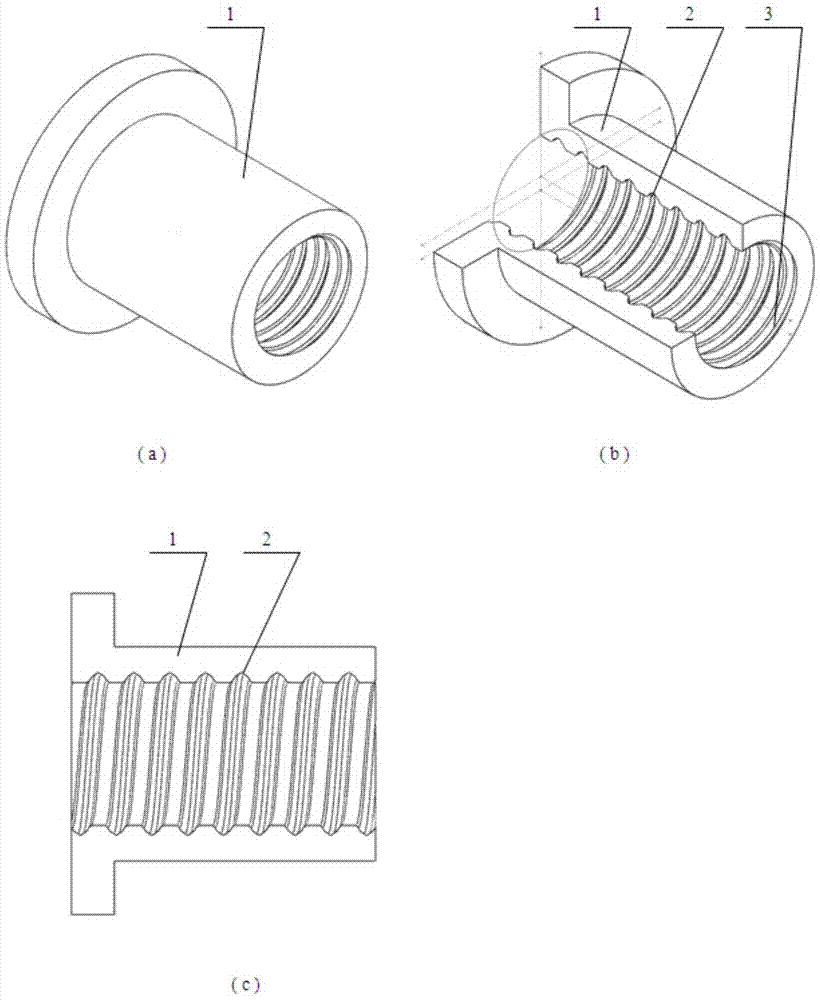 Internal thread cyclone forming method and device