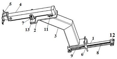 A large-curvature aircraft fuselage assembly double-rail locator unit