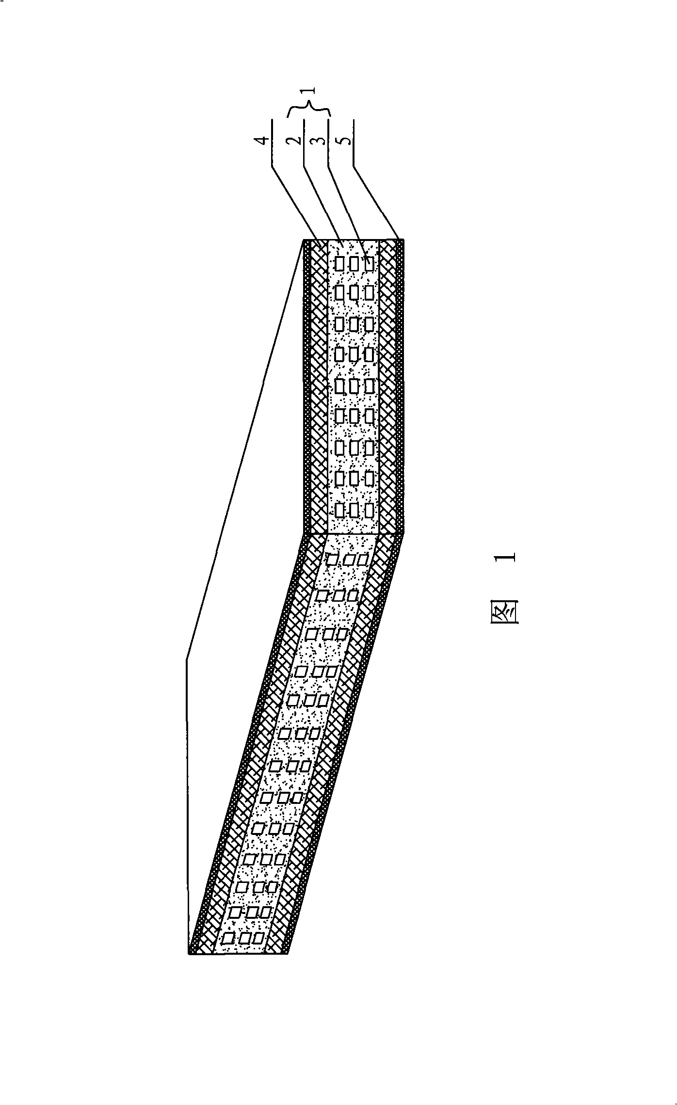 Bamboo magnesite cement composite plate and its manufacture method