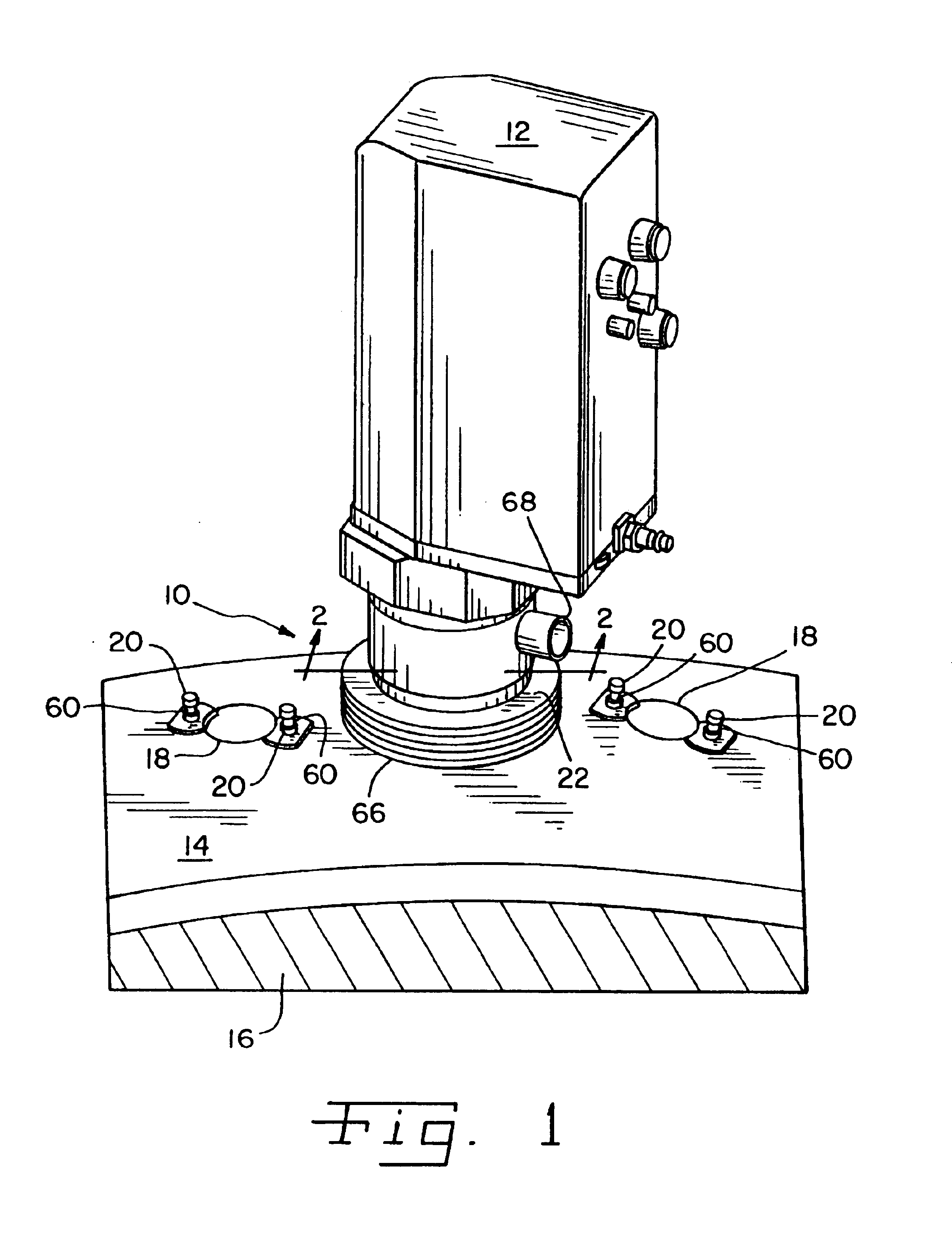 Fixation device for a portable orbital drilling unit