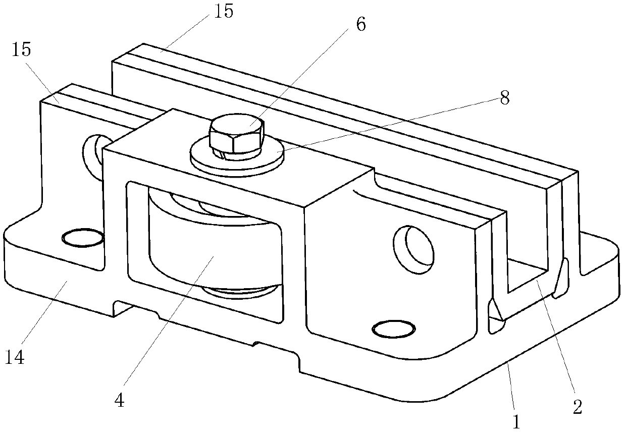 Duplex building elevator guide shoe