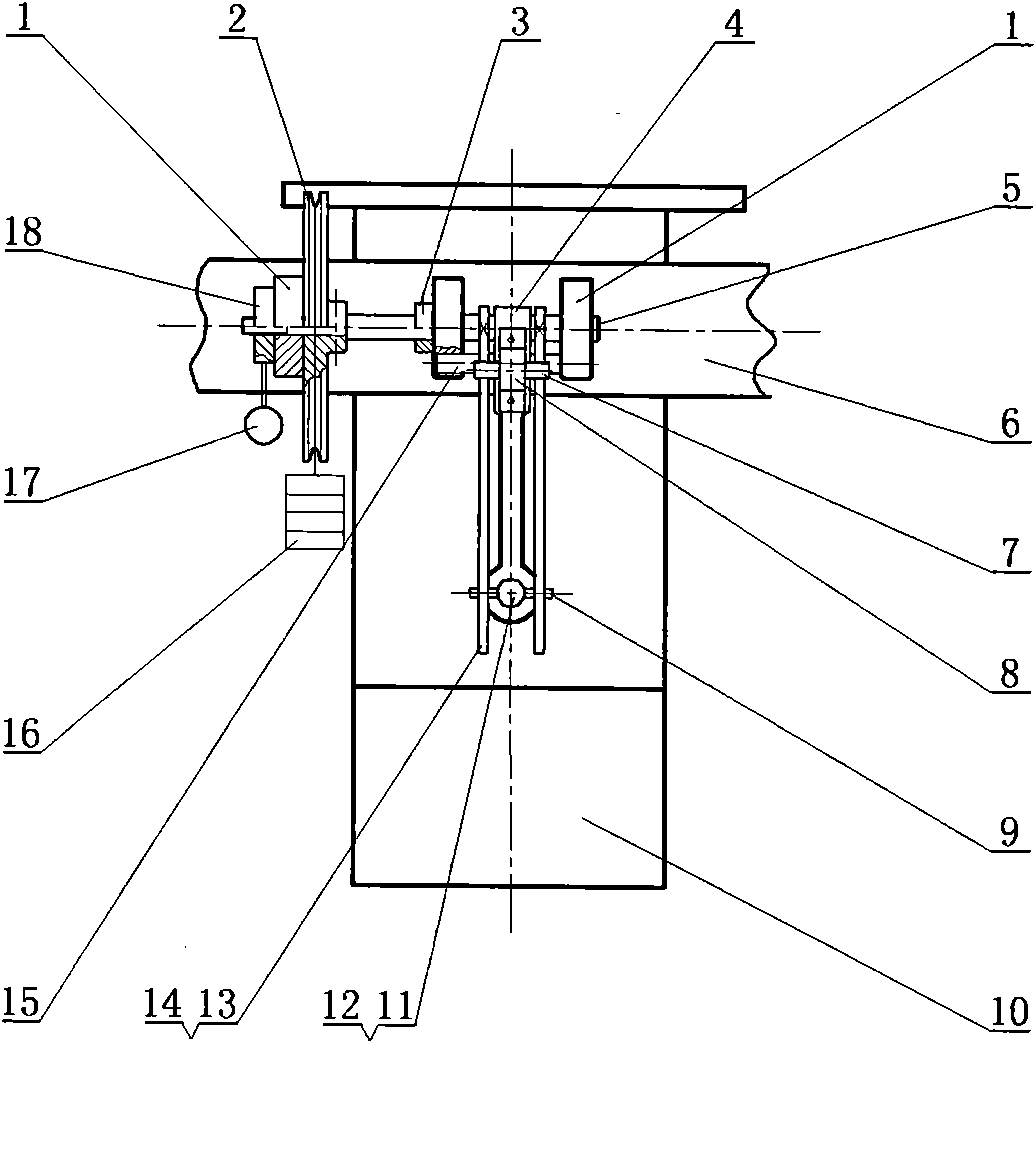 Operating mechanism for controlling discharge outlet of furnace