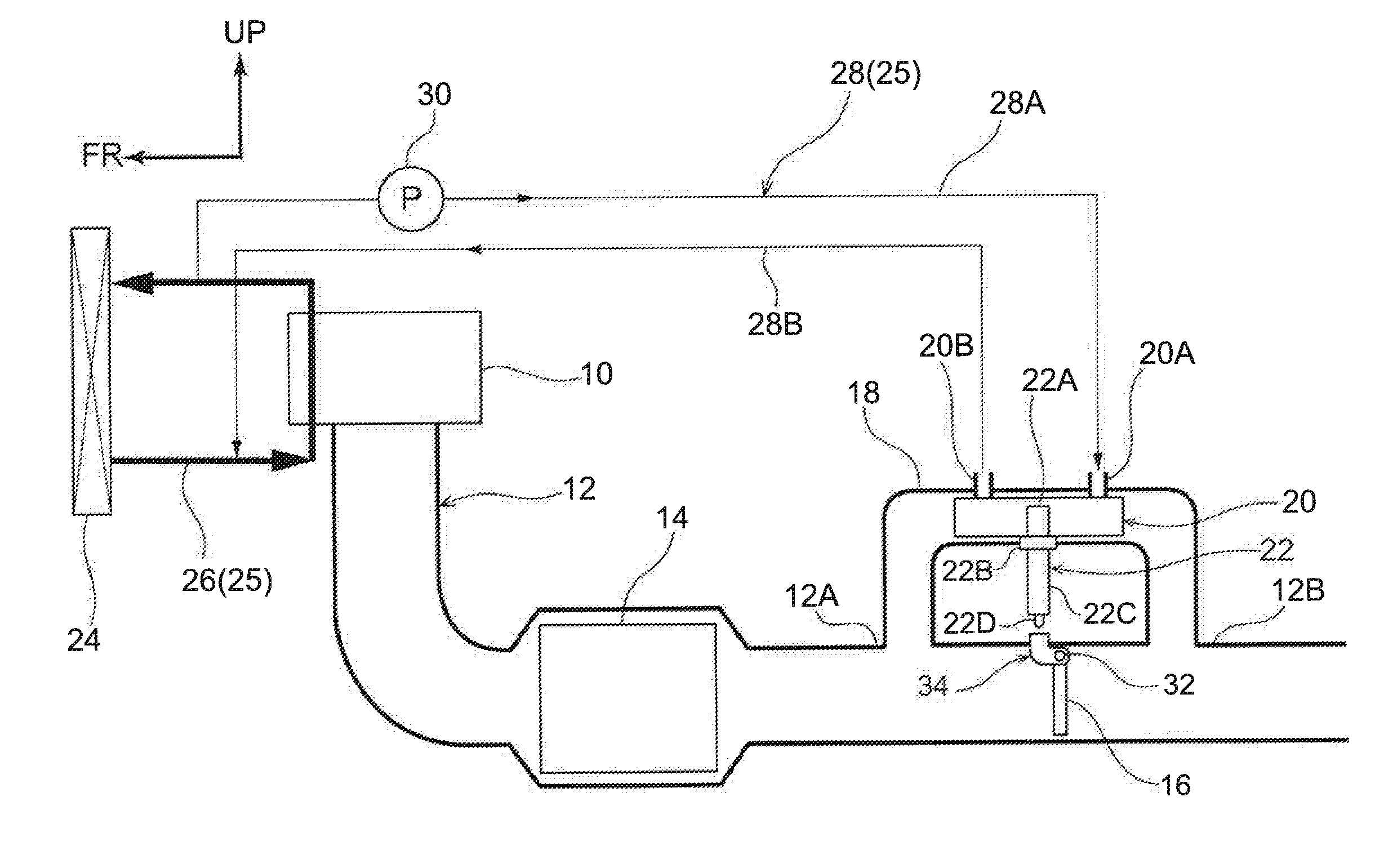 Exhaust heat recovery structure