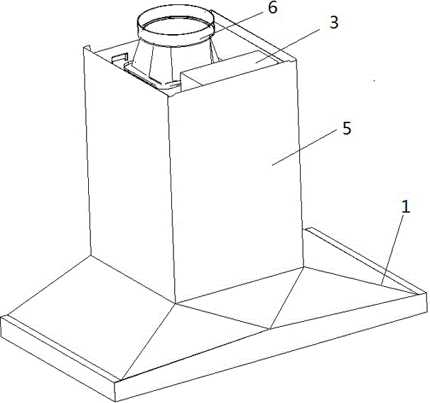 Large-air-pressure constant-air-volume silent extractor hood