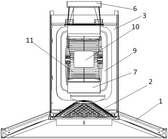 Large-air-pressure constant-air-volume silent extractor hood