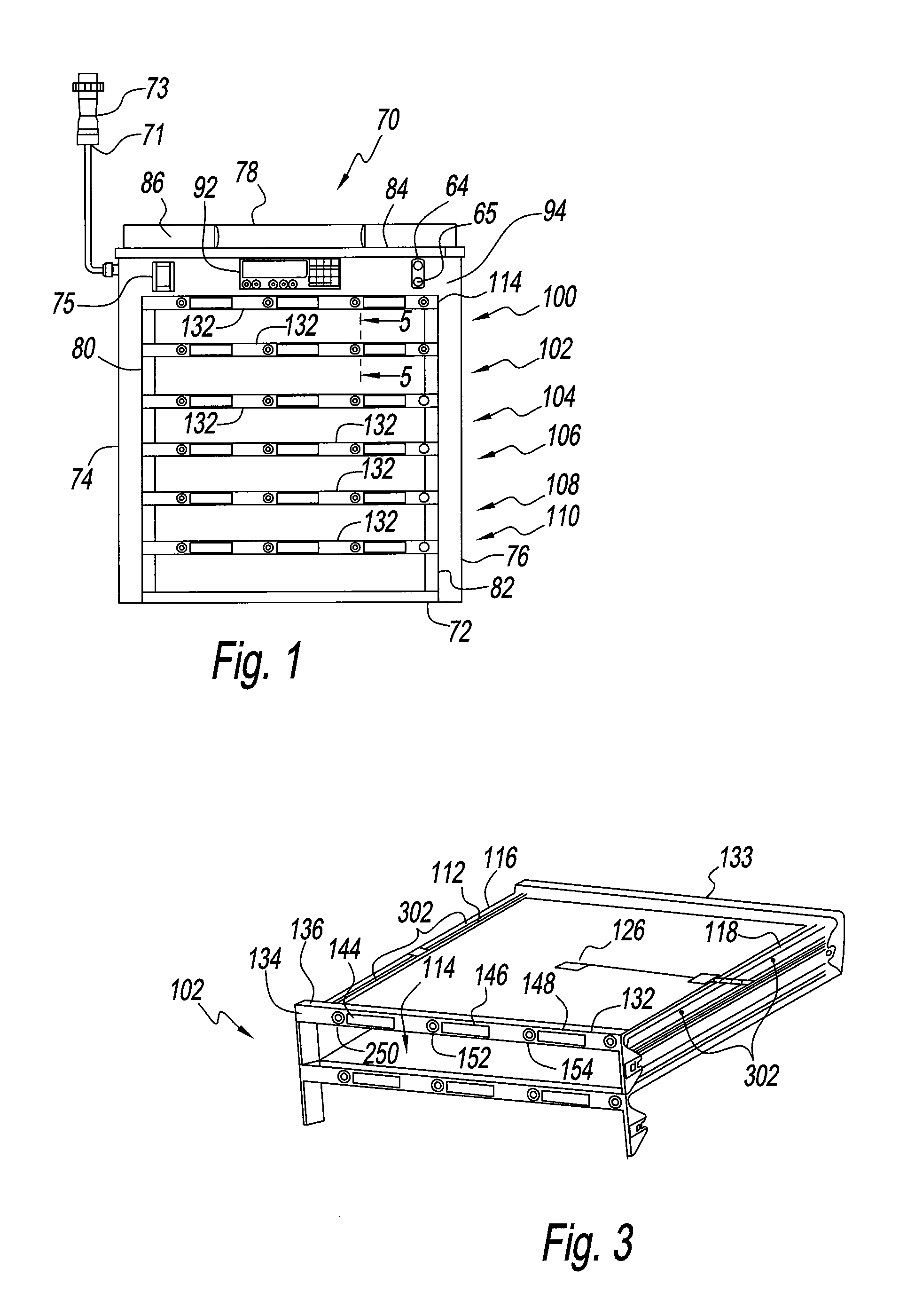 Control system and method for high density universal holding cabinet