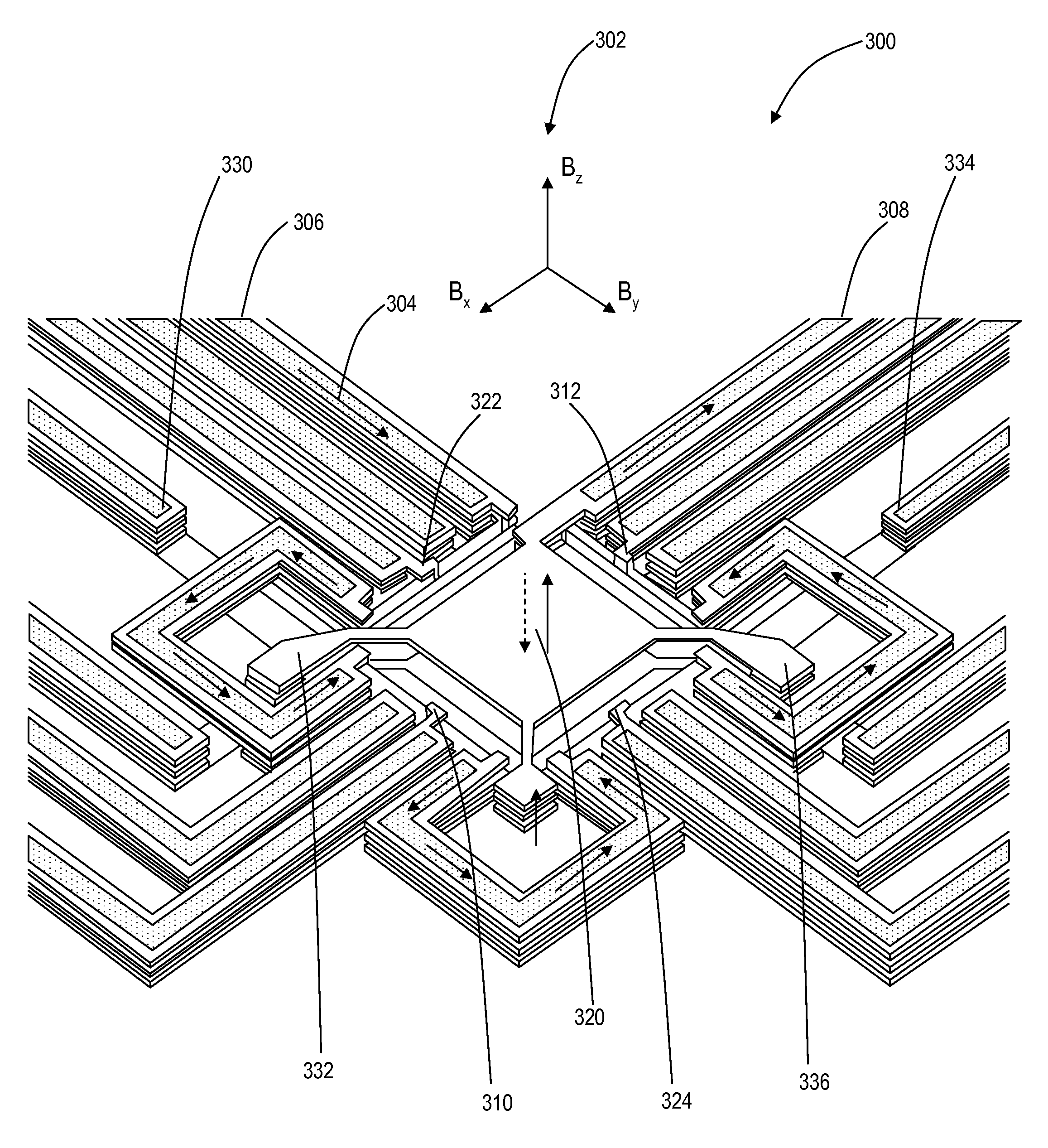 MEMS 2d and 3D magnetic field sensors and associated manufacturing method