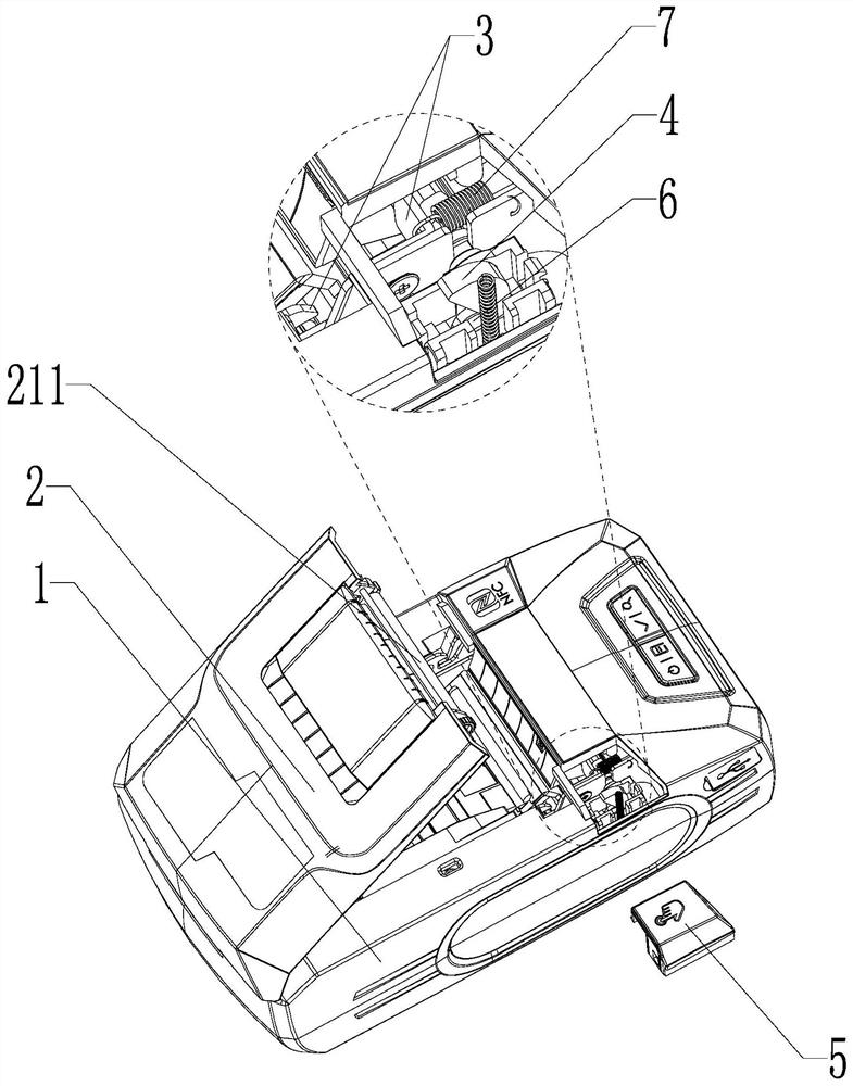 Portable printer with uncovering structure