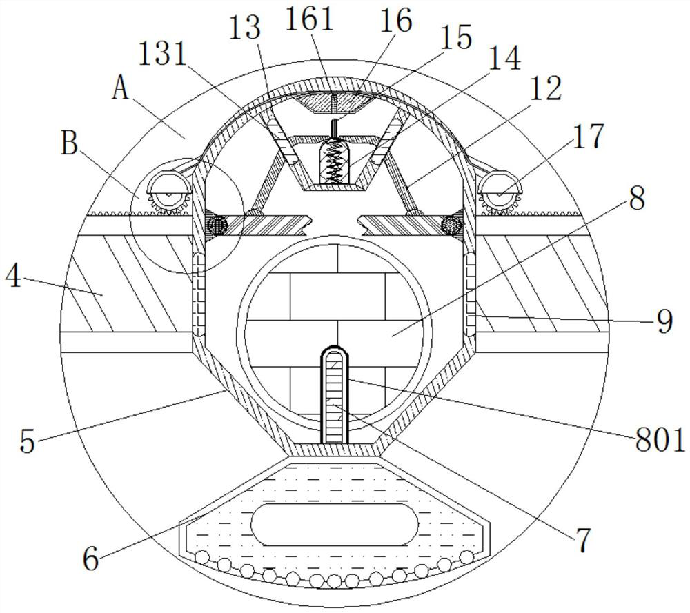 Water spraying device for reasonably irrigating water in vegetable planting greenhouse