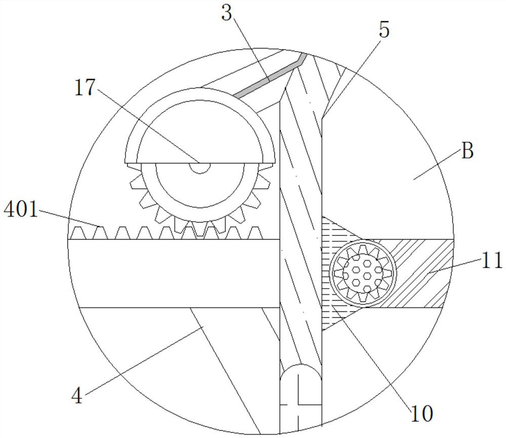 Water spraying device for reasonably irrigating water in vegetable planting greenhouse