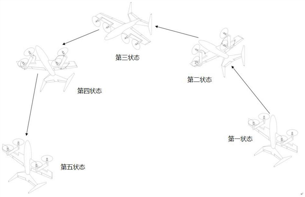 Four-engine double-arm vertical take-off and landing unmanned aerial vehicle and its flight control method