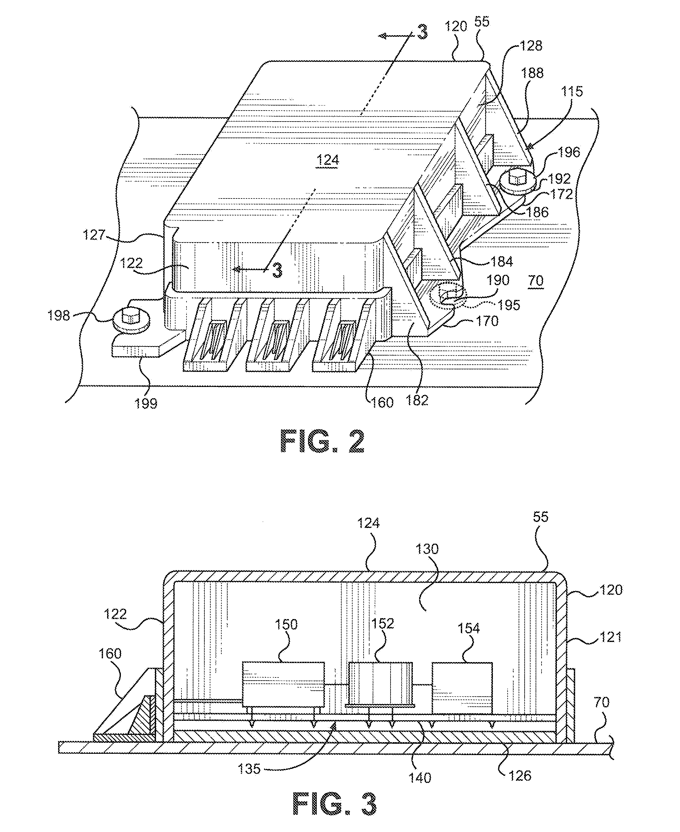 Mounting system for an electronic control module housing in a vehicle