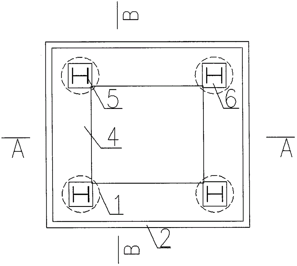 Additional elevator foundation structure of old building and construction method of additional elevator foundation structure