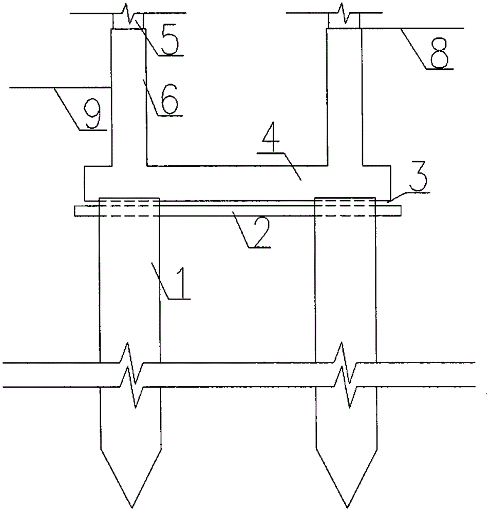 Additional elevator foundation structure of old building and construction method of additional elevator foundation structure