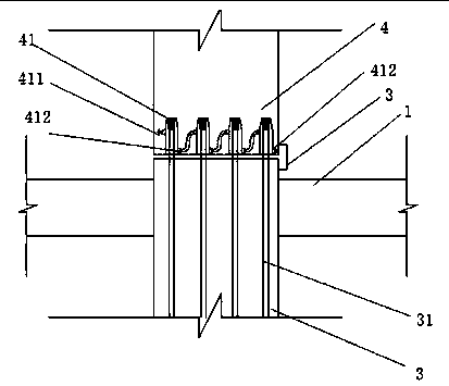 Fabricated building frame column pouring structure