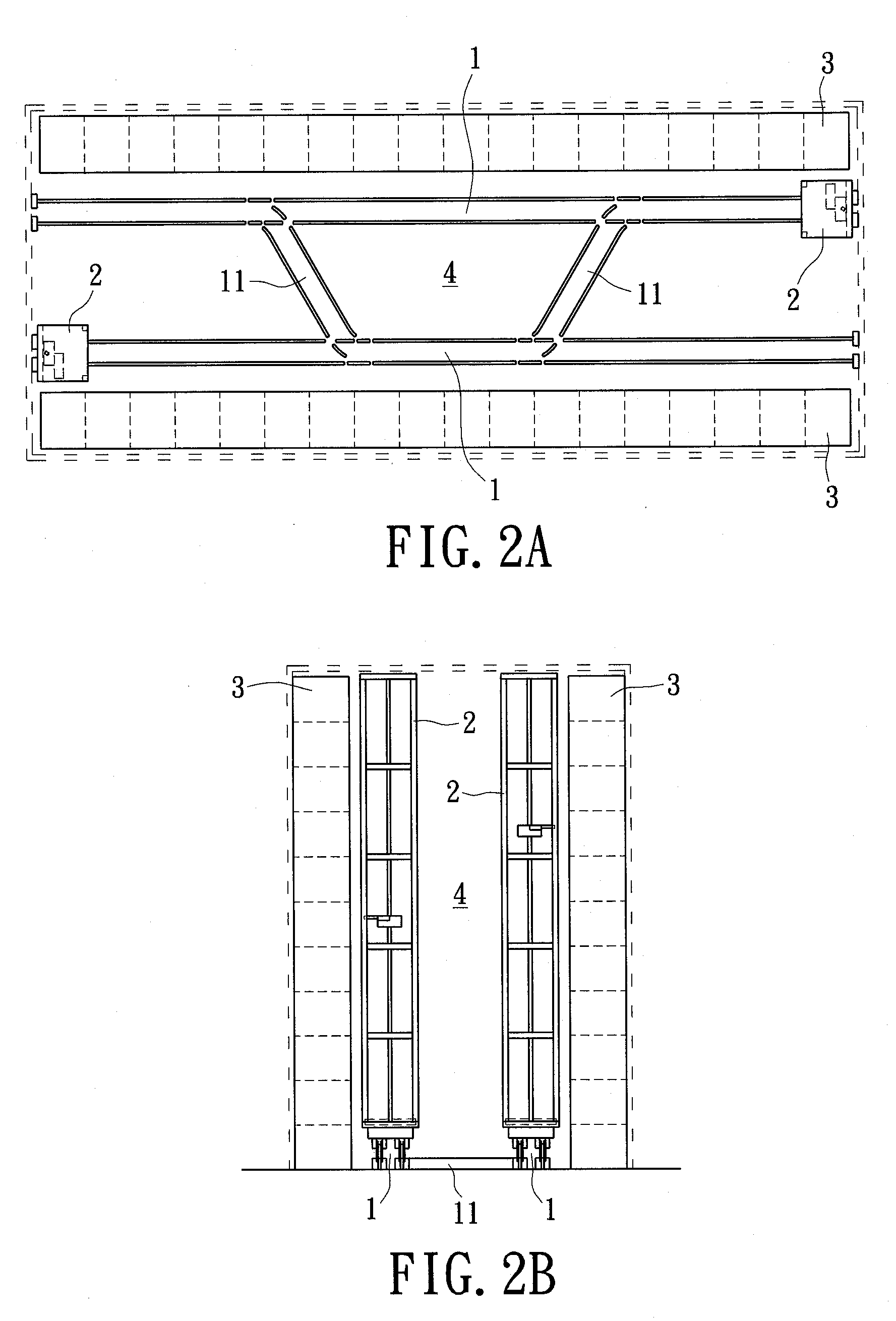 Multi-track handling and storage apparatus and method thereof
