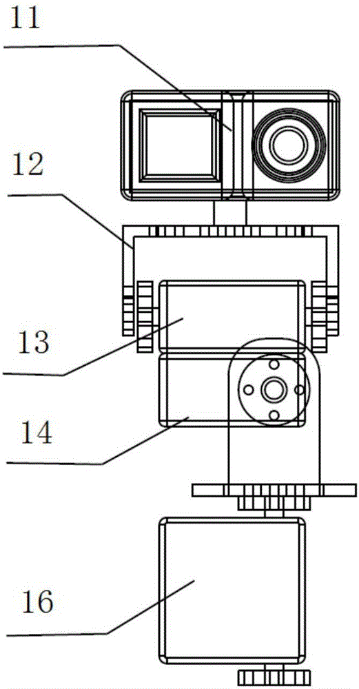 Body-sensing camera pan-tilt holder capable of following head movement of human body and control method