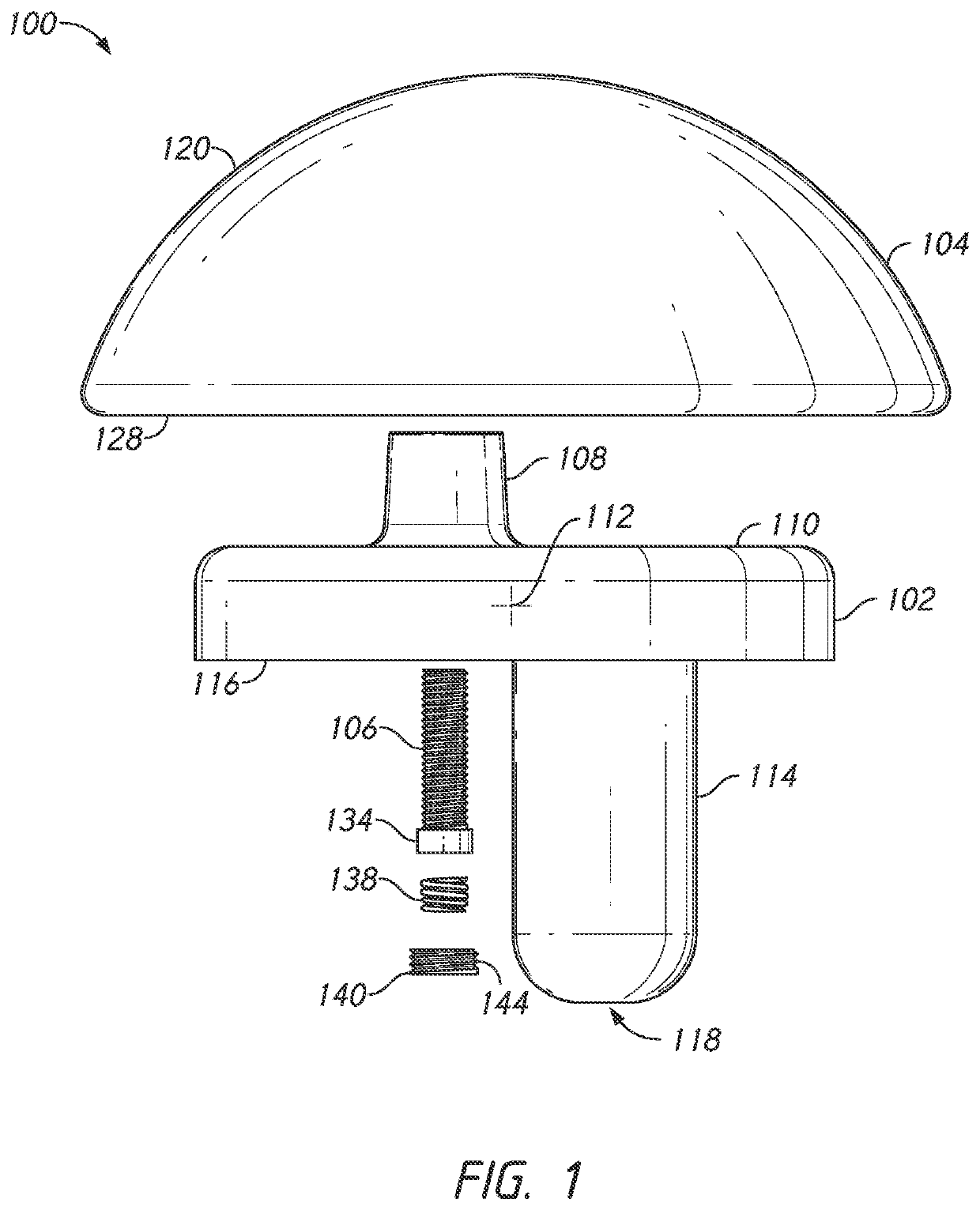 Shoulder implants and methods of use and assembly