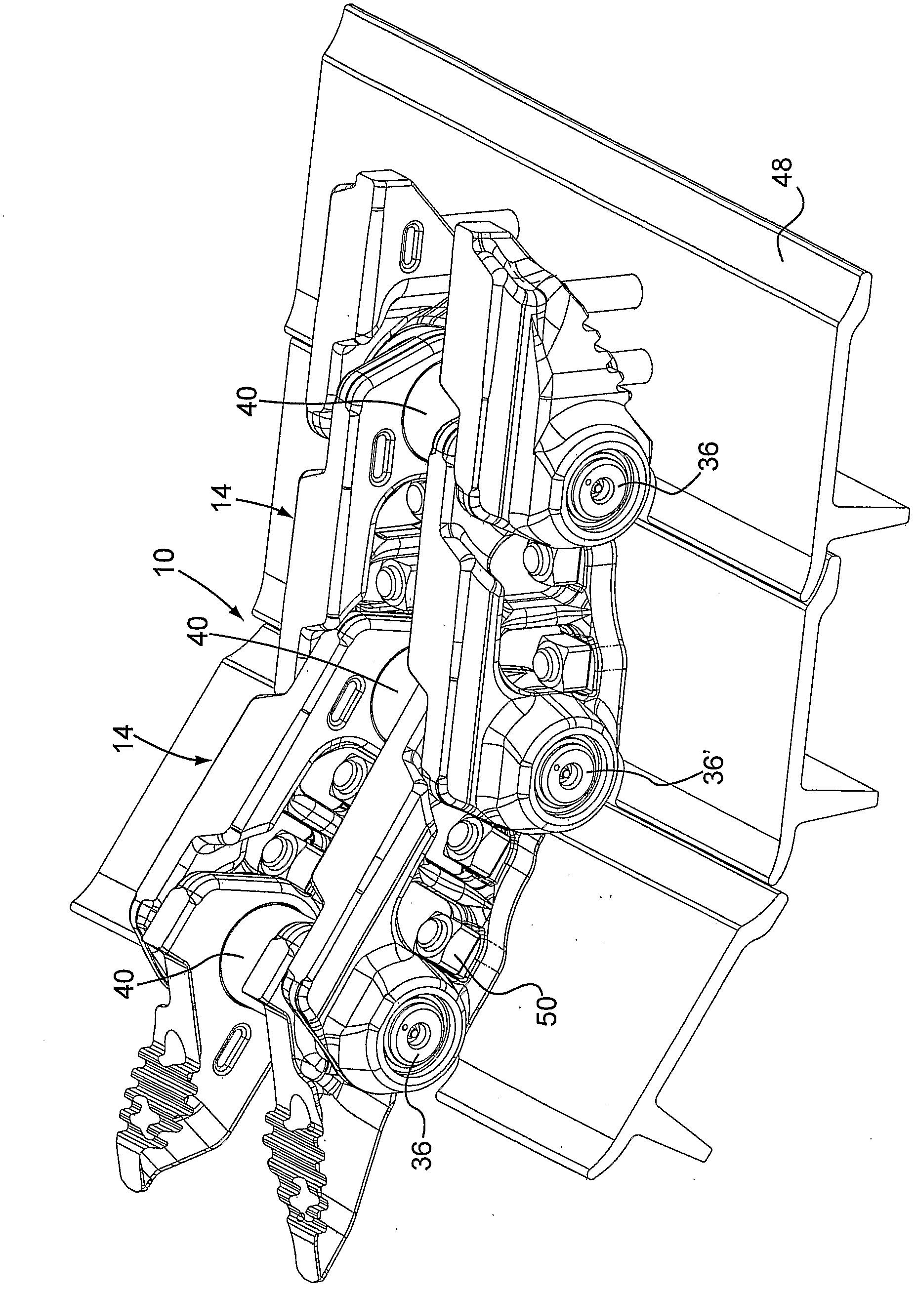 Track with rotating bushings for track-type vehicles