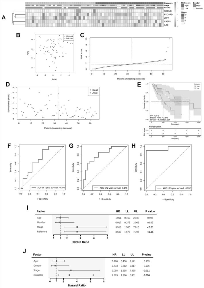 Application of combined pyroptosis related genes to esophageal adenocarcinoma prognosis model