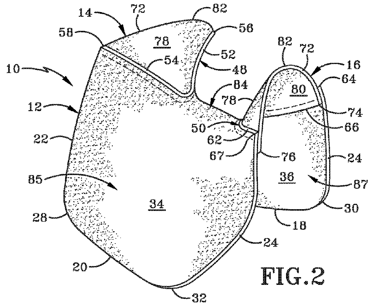 Protective device for use with a glove