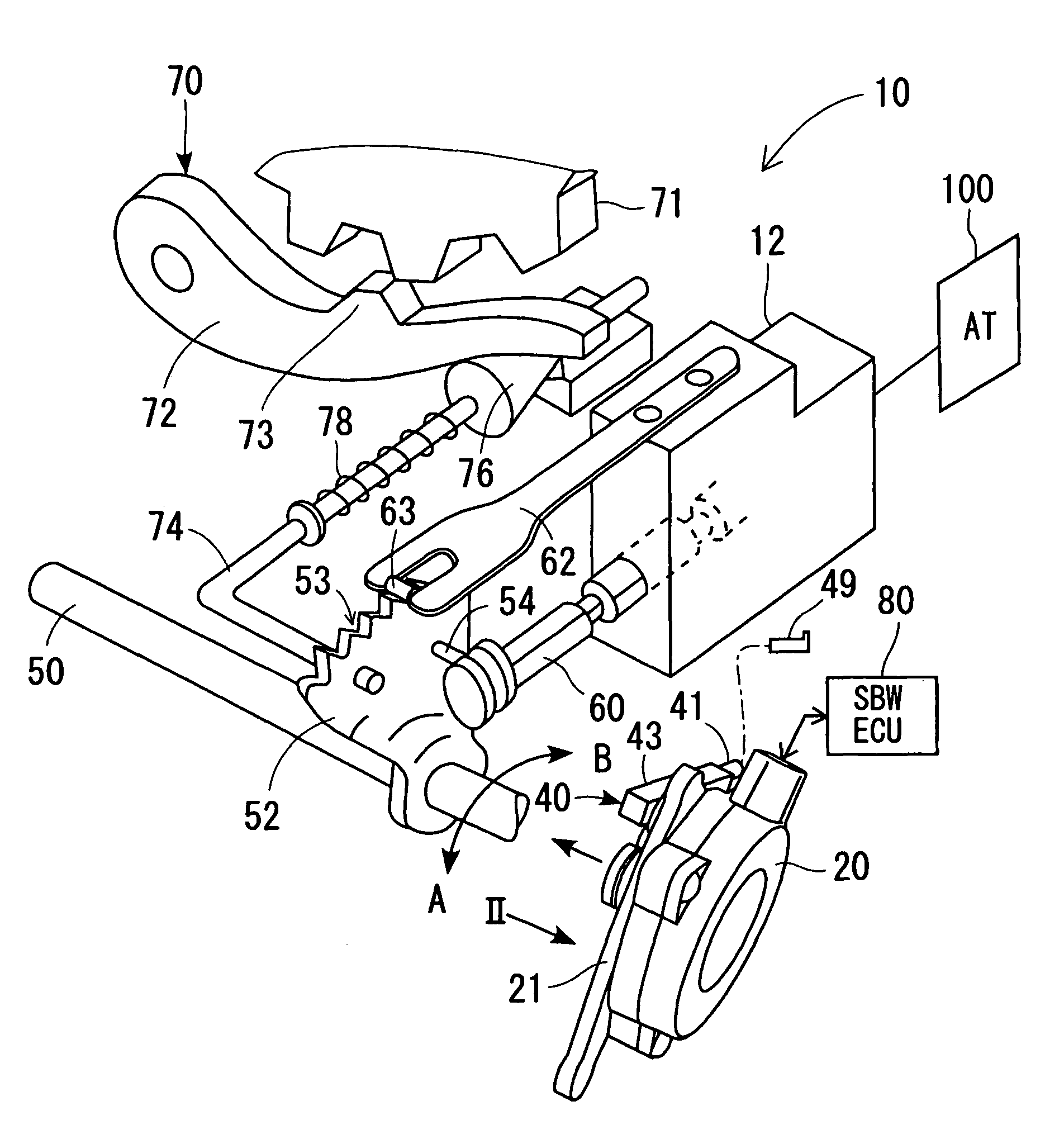 Shift-by-wire control system for automatic transmission device and method for the same