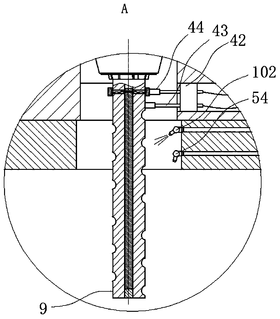 Low-energy-consumption long-service-life liquid nitrogen cooling machining device