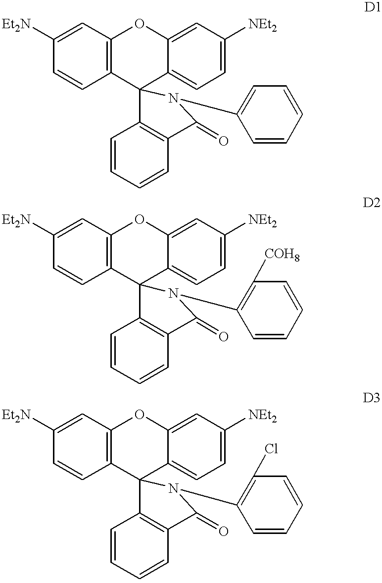 Photo-chemical generation of stable fluorescent derivatives of rhodamine B