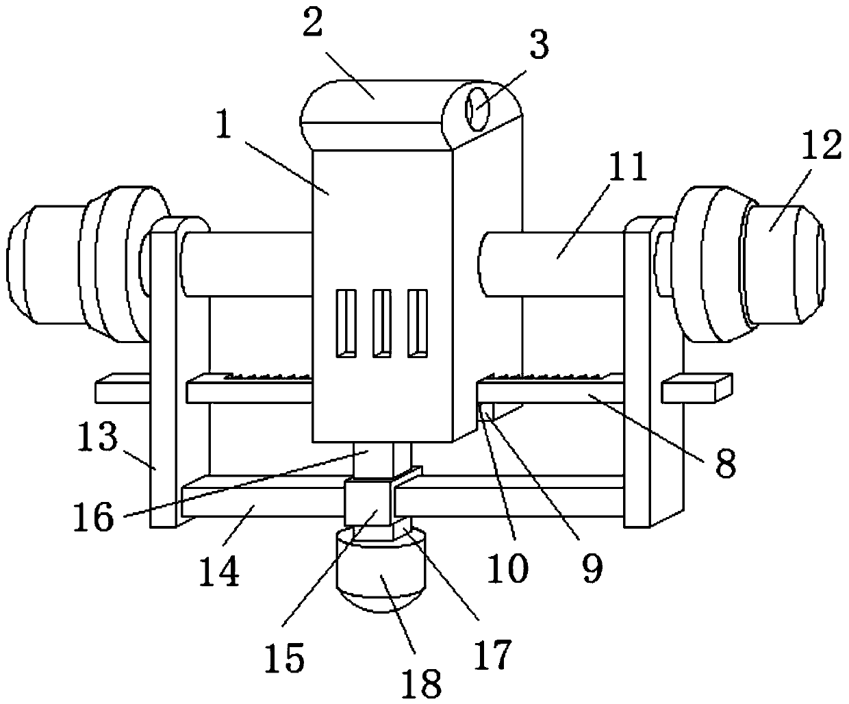 Shockproof hammer capable of remotely adjusting gravity center