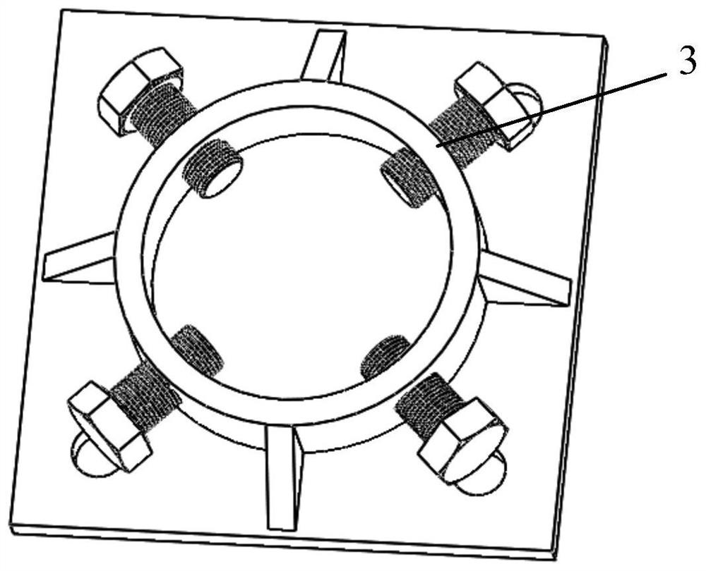 Clamping limiting and displacementexperiment device for impact test